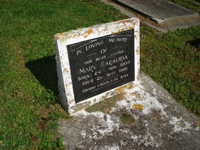 Picture of Tokomaru Bay cemetery, block TKF, plot 35.
